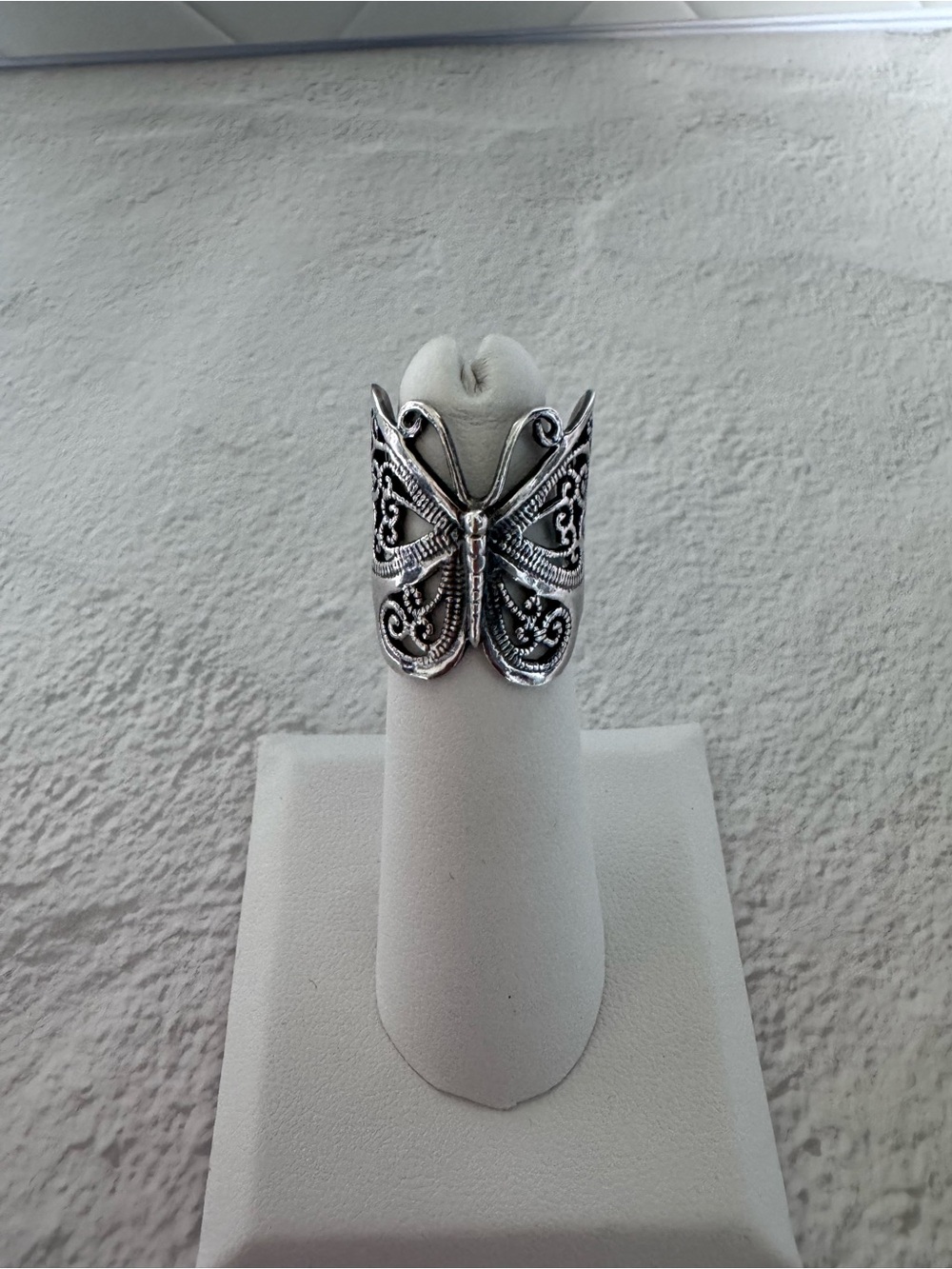 Sterling Silver Butterfly Statement Ring